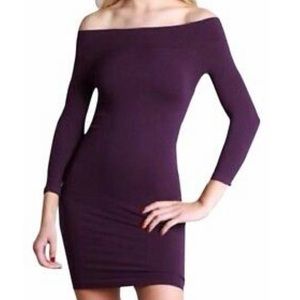 🚨SOLD🚨Purple Off The Shoulders Bodycon Dress